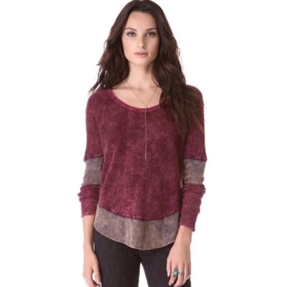 We The Free Diamond Dozen Acid Wash Thermal Shirt